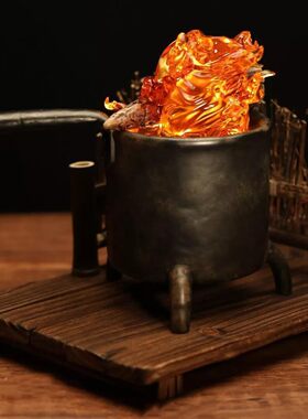 亚马逊独立站3D火焰卡西法夜灯