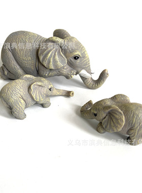 三只树脂悬挂大象悬挂小象