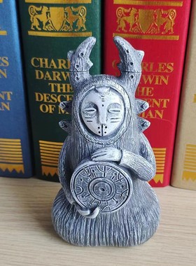 新款卡通创意圣诞节火焰守护者庭院用品花园装饰树脂工艺品摆件大