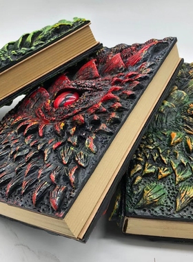 树脂龙眼浮雕龙之书工艺品