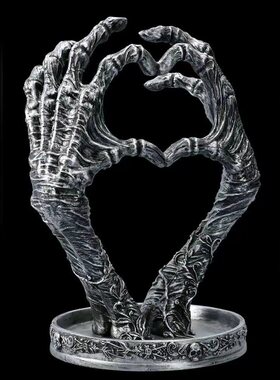 万圣节哥特式木乃伊爱心珠宝盘