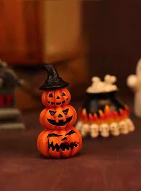 万圣节鬼屋太阳能灯树脂摆件鬼节密室恐怖阿飘布置道具氛围装饰品