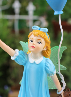 跨境爆品彩色气球花仙子树脂