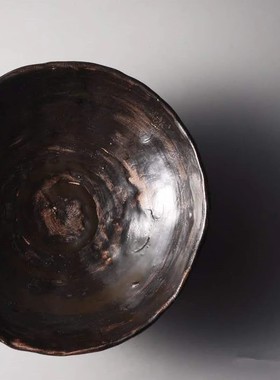 粉引三足高脚果盘创意现代零食点心碟个性陶瓷茶点盘禅意茶道摆件