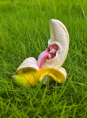 万圣节摆件家用2024新款万圣装饰花园庭院舌头香蕉节日摆件树脂工