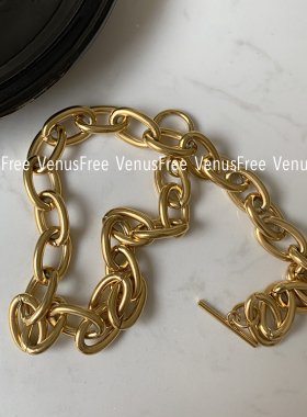 ins博主同款镀金链条情侣