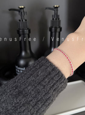 新年幸运925纯银珠珠手工编织日常红绳黑绳简约手绳手链单戴叠戴