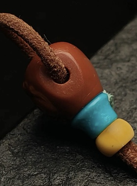 天然百香籽绿松石三通佛头16mm 文玩念珠佛珠手串DIY配饰配珠2005