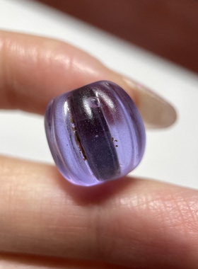 淡紫糖果色老琉璃瓜珠13.5mm 念珠手串串珠配珠配饰老珠单珠 1746