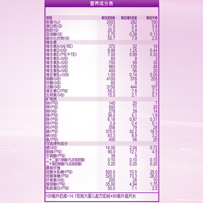 伊利金领冠菁护2段婴幼儿*牛奶粉 金领冠婴幼儿牛奶粉