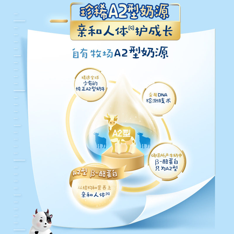 伊利qq星榛高4段3-12岁儿童牛奶粉 金领冠儿童奶粉