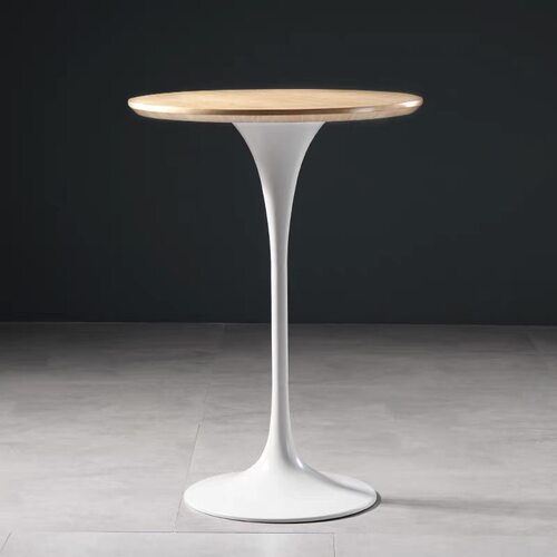 北欧高吧台酒吧桌子圆形高脚桌鸡尾酒会桌休闲家用阳台岩板吧桌 - 图0