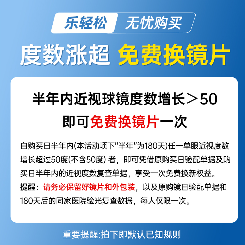 万新乐轻松镜片周边离焦近视眼镜易百分孔雀版防蓝光学生眼镜2片 - 图1