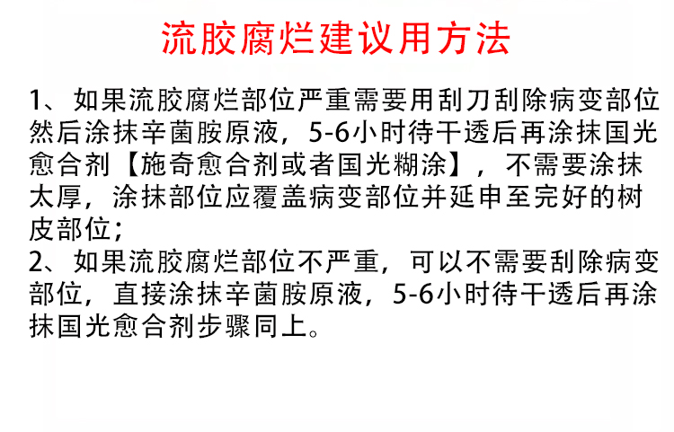 国光辛菌胺醋酸盐桃树樱桃杏树果树果锈病腐烂病干腐盐酸盐杀菌剂 - 图2