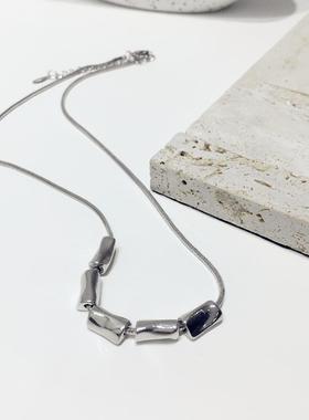 百搭立体扭扭广子圆柱项链