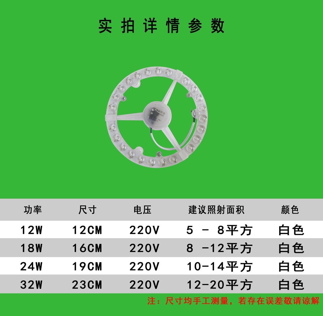 上海亚明照明LED芯片吸顶灯贴片模组带吸铁石12W18W24W72W家居灯-图1