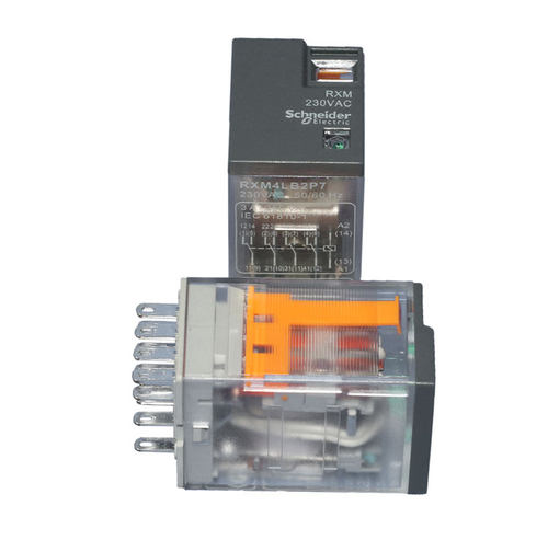 施耐德正品 中间继电器RXM2LB2BD RXM4LB2P7小型继电器220V12V24V - 图2