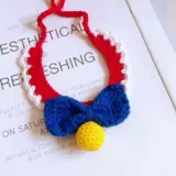 Трикотажный милый чокер, бесшумный колокольчик, ожерелье, шарф, кот, домашний питомец