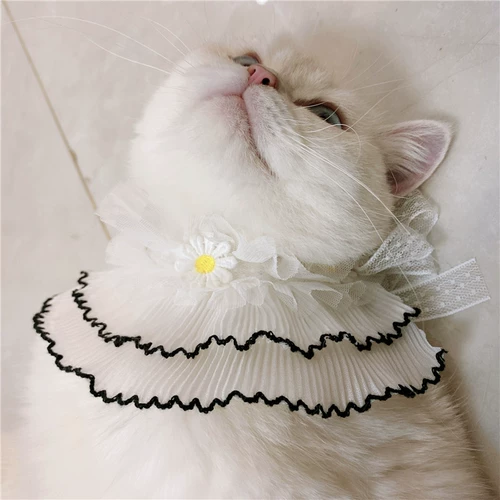 Кружевной слюнявчик, милый нагрудник для принцессы для приставной кровати, шерстяной чокер в форме цветка