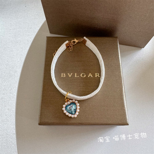 宠物可调节吊坠蝴蝶结项圈泰迪比熊可爱领结猫咪狗狗爱心围嘴项链 - 图2