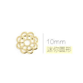 缕空小圆形小方形花片  5片   品质耳环项链胸针发饰手工配件材料 - 图1