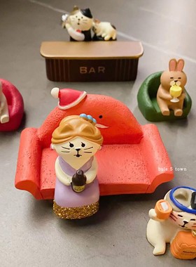 日式摆件酒吧系列迷你小动物