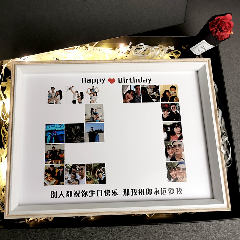 三十岁数字照片定制相框生日礼物女生送给男朋友老公闺蜜妈妈七夕