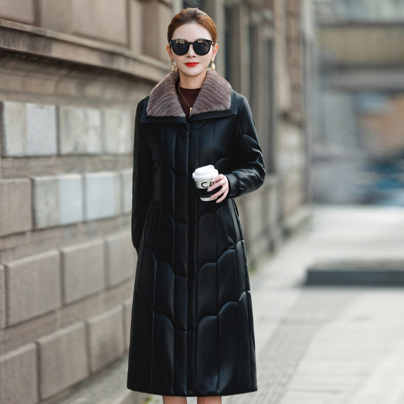 高档大码翻毛领皮衣棉衣服女冬季胖mm过膝新款时尚加厚保暖皮外套,淘宝优惠券,粉丝福利购,淘宝优惠卷