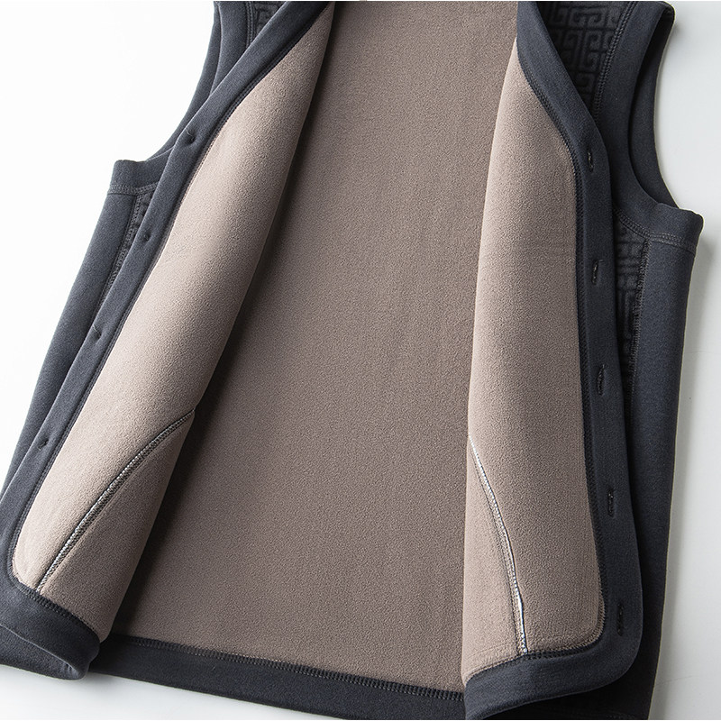 Dad's thickened velvet vest for middle-aged and elderly men