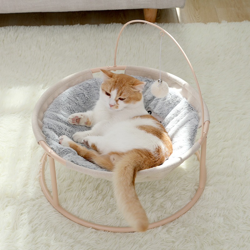 HOOPET宠物窝保暖猫窝 猫猫趣味躺椅猫床冬季保暖 猫窝狗窝猫吊床 - 图0