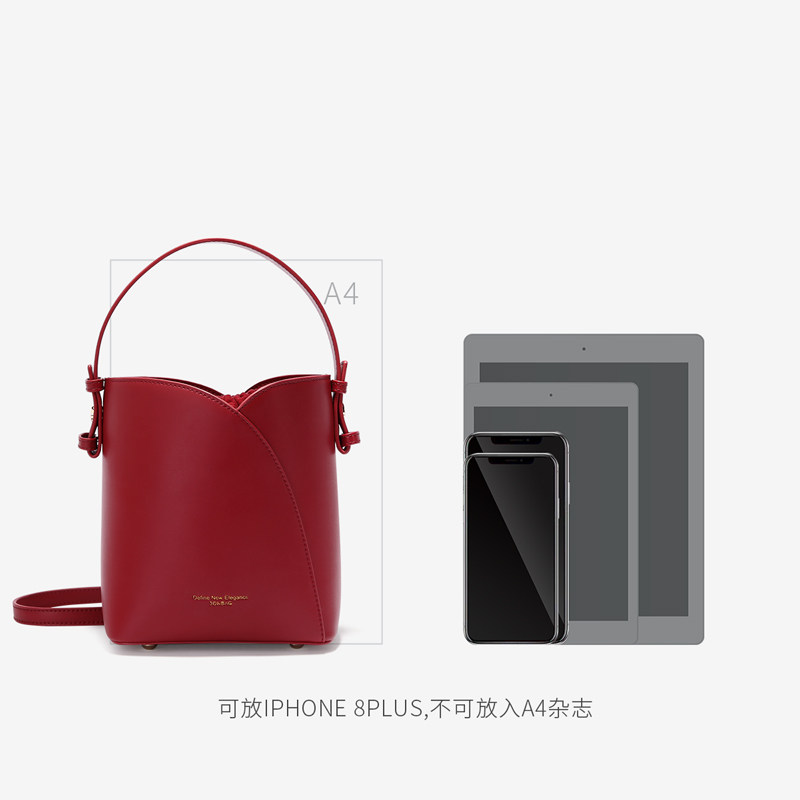 简佰格红色新款2020夏天斜挎小包包 简佰格女士包袋