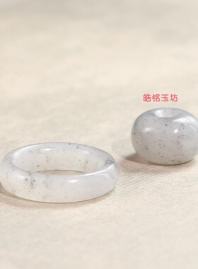 天然和田玉青花平安戒子母扣项链