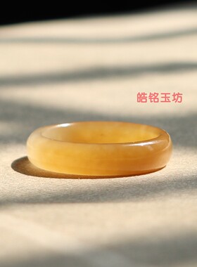 和田玉糖白玉平安戒21号