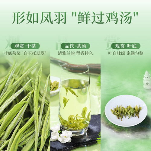 安吉珍鲜奶白茶2026新茶狮峰牌明前特级正品绿茶叶独立小袋冷泡茶 - 图1
