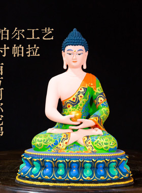 藏式仿古鎏金帕拉五方佛铜像摆件