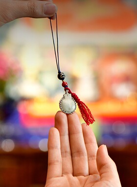 S925银镀金九宫八卦铜制吊坠配饰