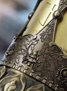 可定制合金电动六字浮雕转轮摆件