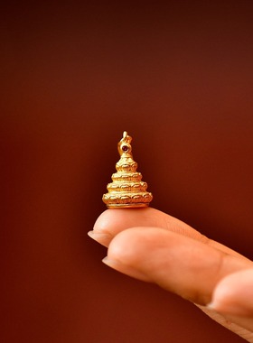 s925纯银镀金莲花曼扎吊坠文创