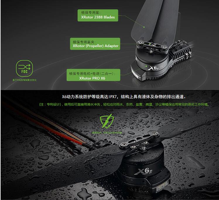 好盈hobbywing X6 PLUS植保电机电调2388桨叶正品6215 动力X6套装 - 图0