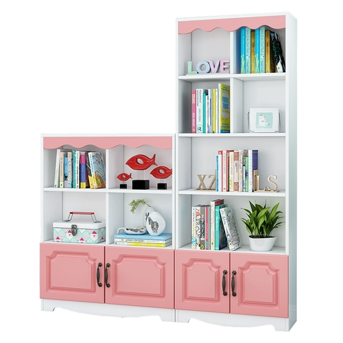 Современная книжная полка, простой книжный шкаф для школьников, система хранения
