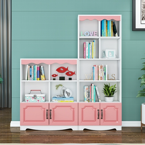 Современная книжная полка, простой книжный шкаф для школьников, система хранения