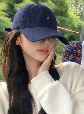 April Fox英国小狐狸韩版鸭舌帽子女2026新款秋宽帽檐软顶棒球帽