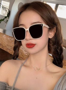 Women's summer white rimmed sunglasses,UV protection thin