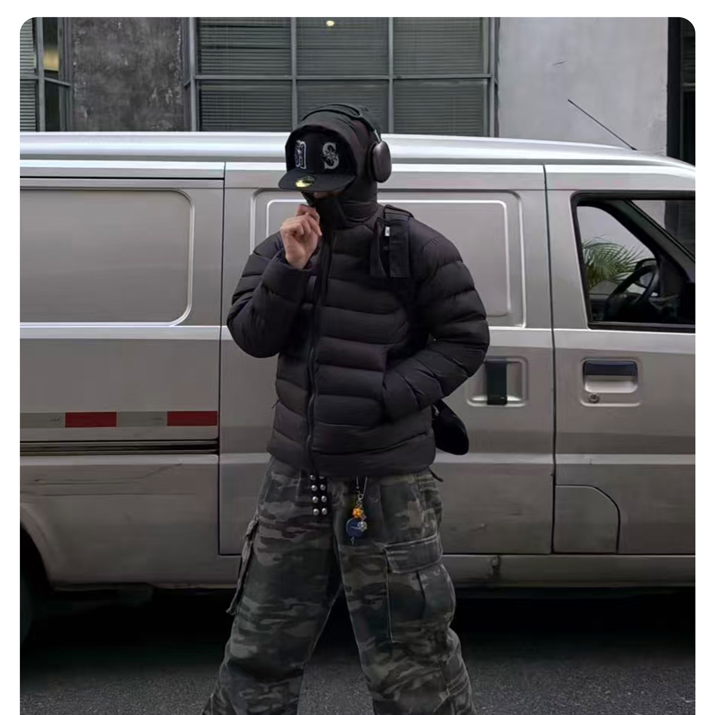 CHIBU赤布2025冬季新款排骨羽绒服男士短款90%白鸭绒保暖连帽外套