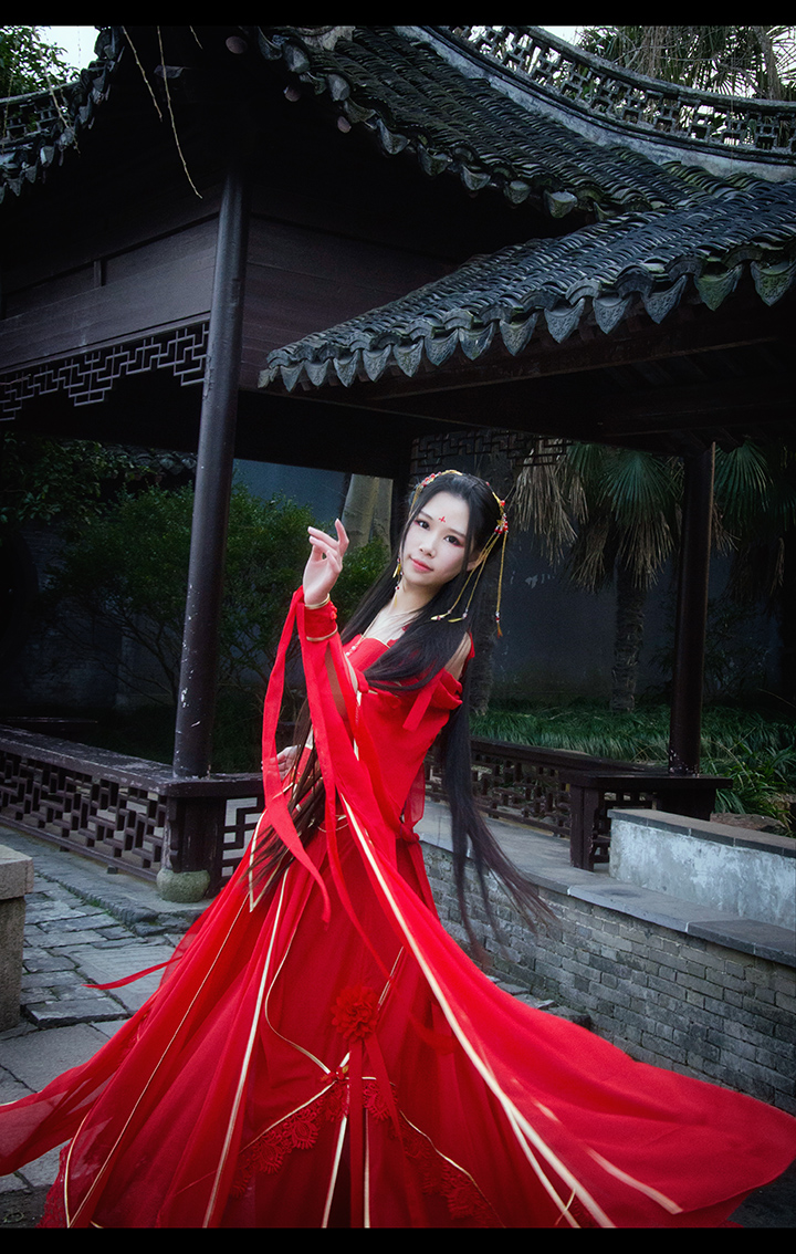 cosplay红色色华丽女仙女古装 锦鲤拟人 三生三世枕上书凤九cos服