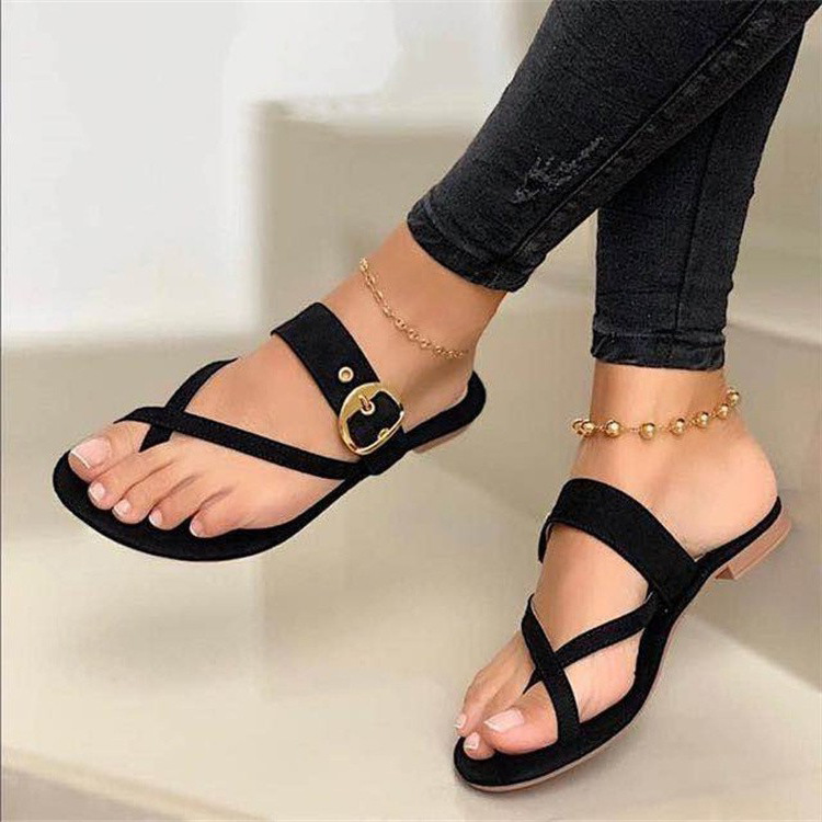 roman平底凉鞋女slippers women flat sandals for ladies shoes - 图2