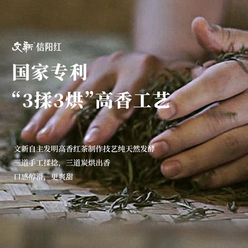 文新信阳红茶茶叶正宗工夫红茶蜜香型红茶送长辈礼盒装250g - 图2