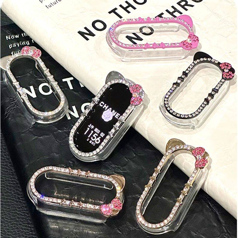 适用于小米手环10/9可爱镶钻kt猫保护套米8夏季防摔硬壳陶瓷nfc版,淘宝优惠券,粉丝福利购,淘宝优惠卷