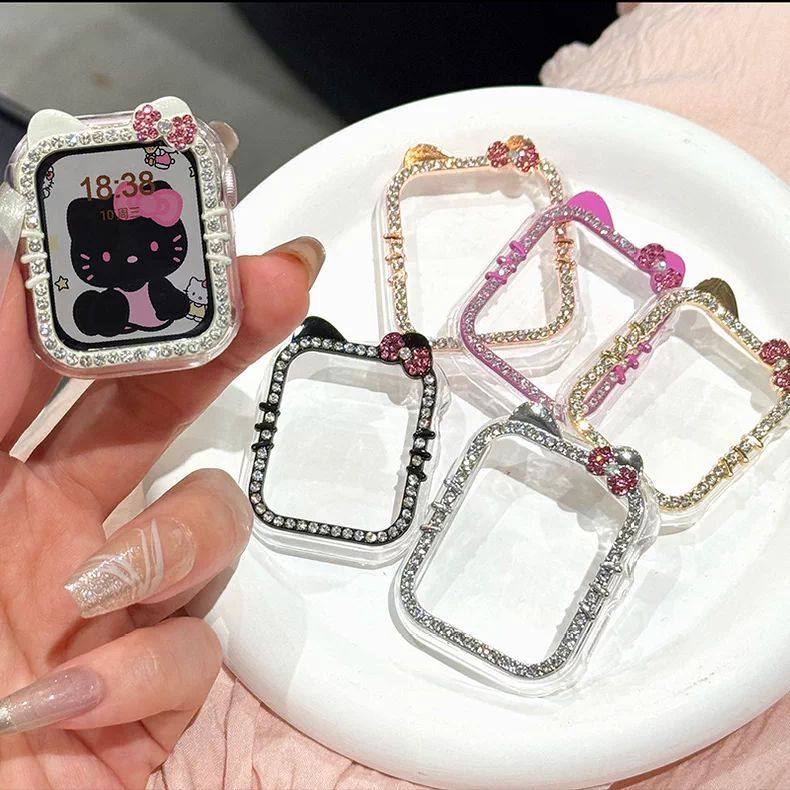 适用于苹果表壳iwatch10闪钻kt猫applewatchs9/8/8保护壳新款镶粉,淘宝优惠券,粉丝福利购,淘宝优惠卷