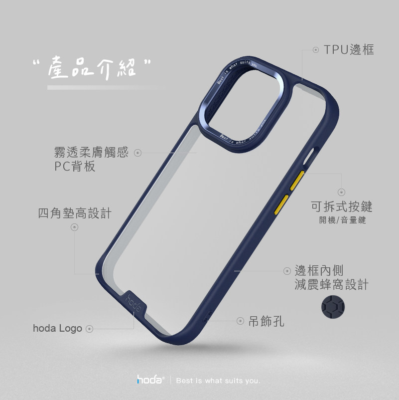 台湾Hoda原装苹果iPhone14ProMax手机壳透明防指纹 适用14Plus防指纹MagSafe磁吸充电手机保护套
